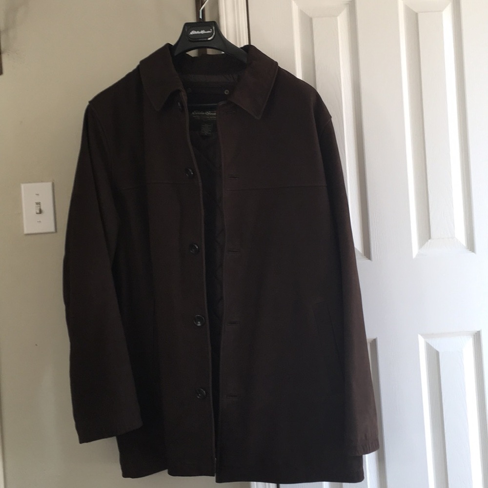 Eddie Bauer brown suede men’s coat